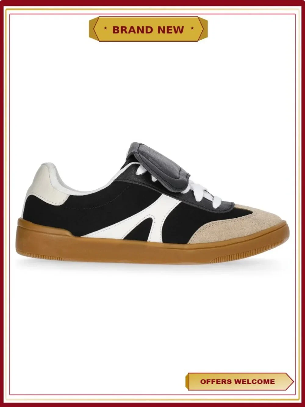 Boys Casual Fold-Over Sneakers with Memory Foam Insole